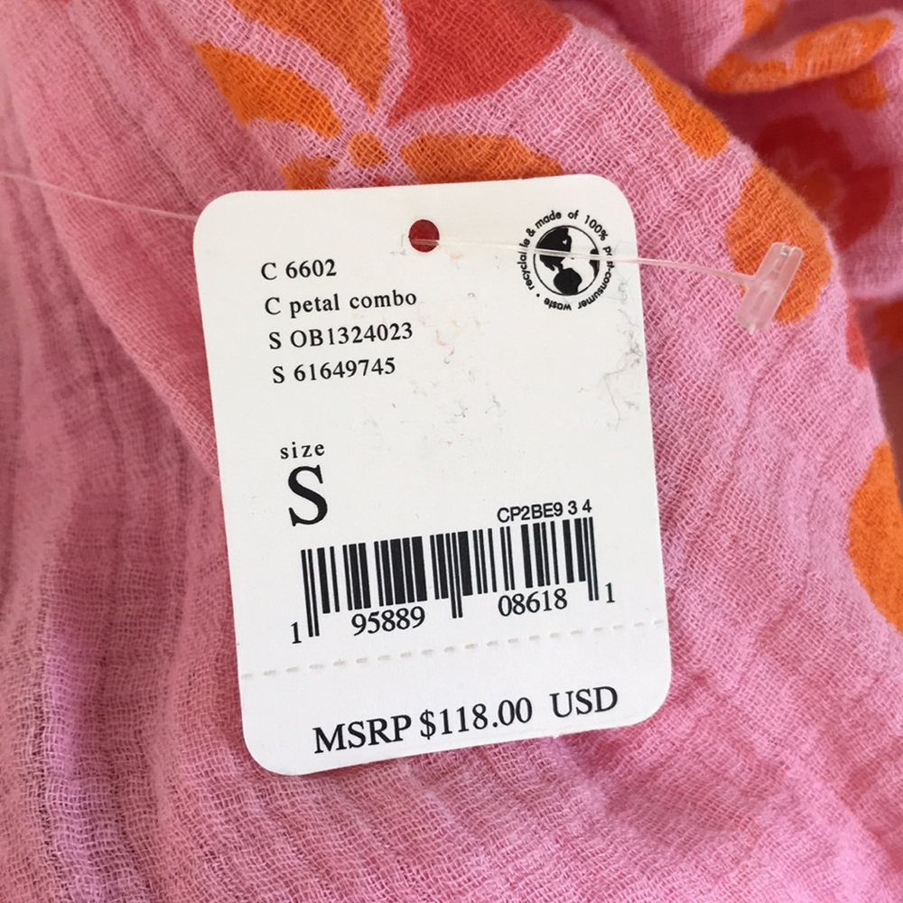 Free People Fleur Tunic Petal Combo Swing Dress Swim Beach Cover Up Size Small - Picture 8 of 9